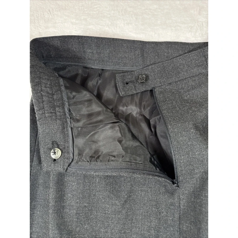 100% Pure‎ Wool Dark Grey Petite Size 6 Casual Corner Pencil Skirt Knee Length